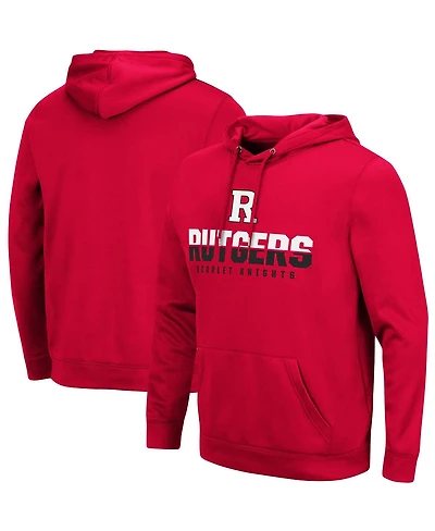 Men's Colosseum Scarlet Rutgers Knights Lantern Pullover Hoodie