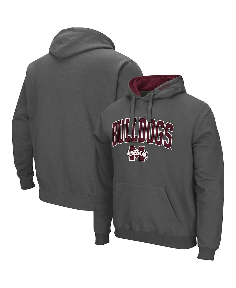 Colosseum Men's Mississippi State Bulldogs Arch & Logo 3.0 Pullover Hoodie