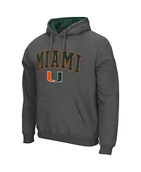 Colosseum Men's Miami Hurricanes Arch & Logo 3.0 Pullover Hoodie