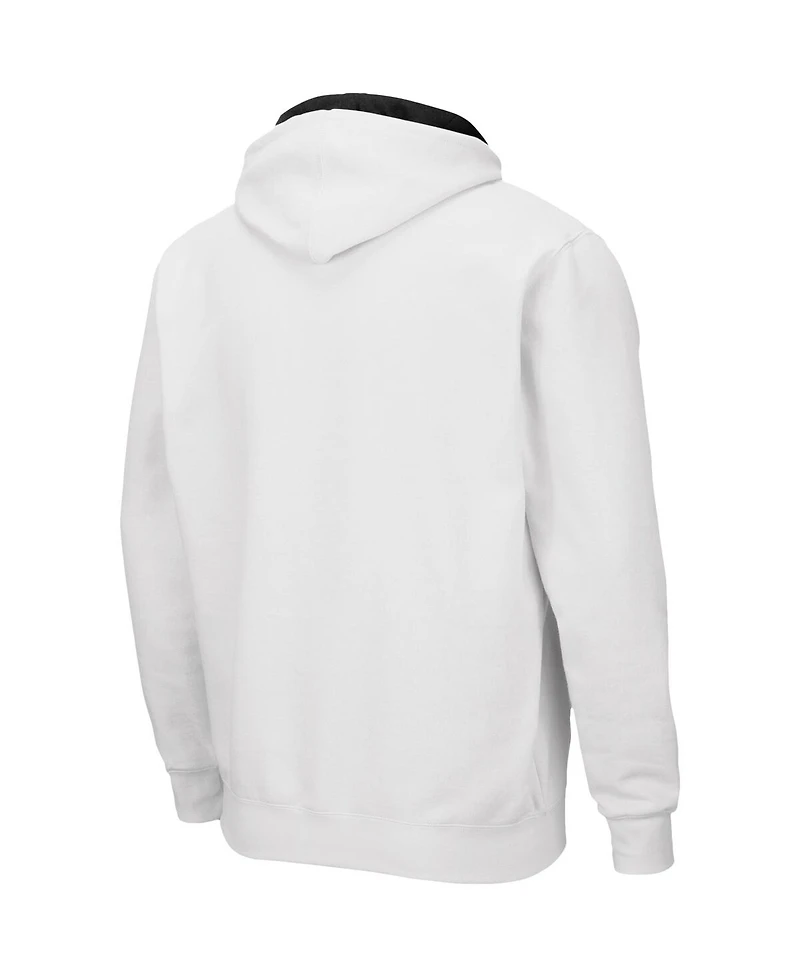 Men's Colosseum White Texas Tech Red Raiders Arch and Logo 3.0 Full-Zip Hoodie