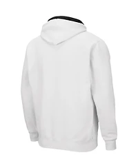 Men's Colosseum White Texas Tech Red Raiders Arch and Logo 3.0 Full-Zip Hoodie