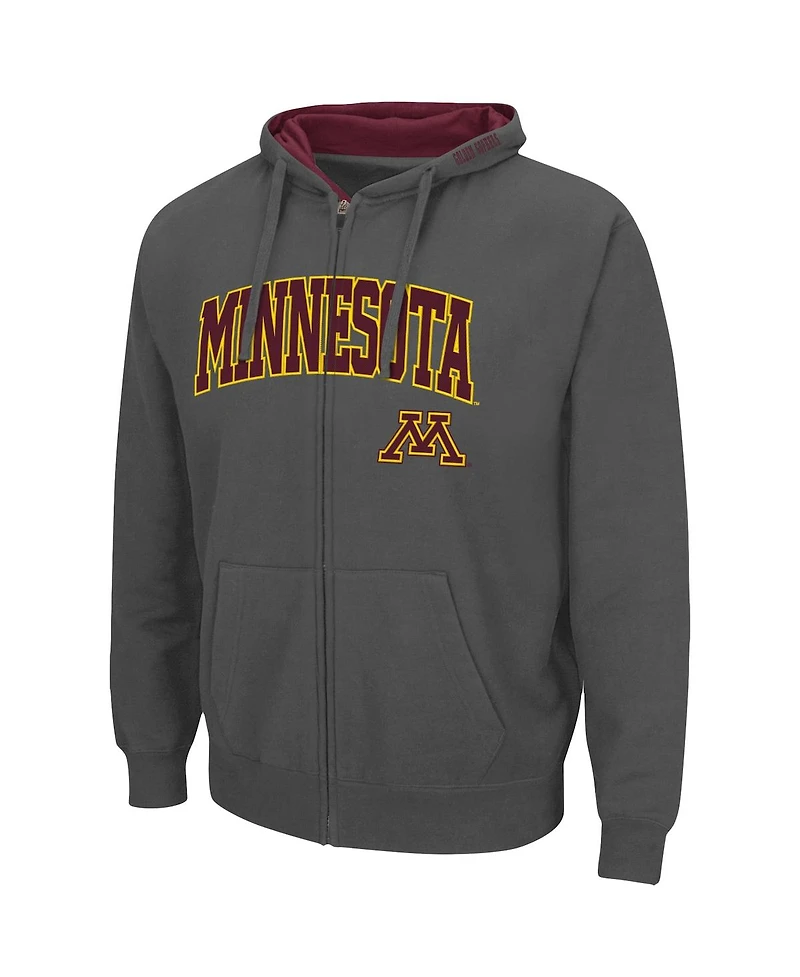 Colosseum Men's Minnesota Golden Gophers Arch Logo 3.0 Full-Zip Hoodie