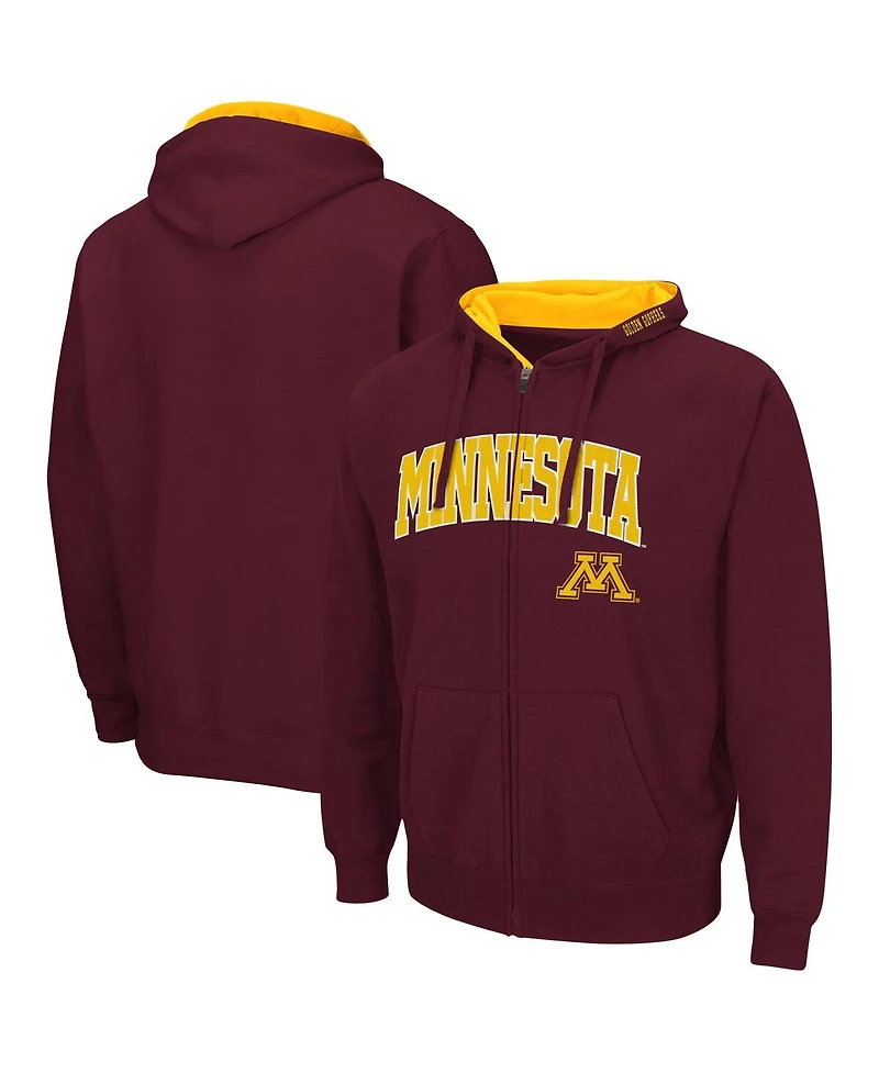 Colosseum Men's Minnesota Golden Gophers Arch Logo 3.0 Full-Zip Hoodie