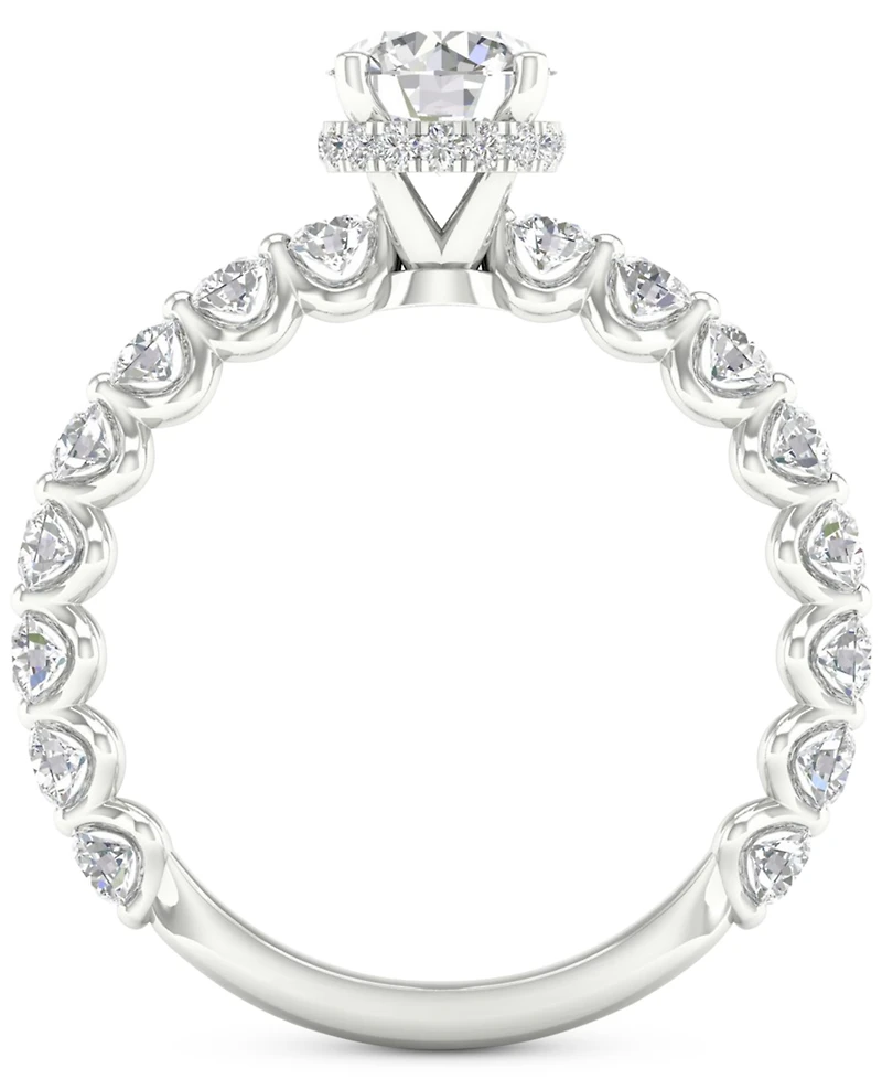 Igi Certified Round Diamond Engagement Ring (1-1/2 ct. t.w.) in Platinum