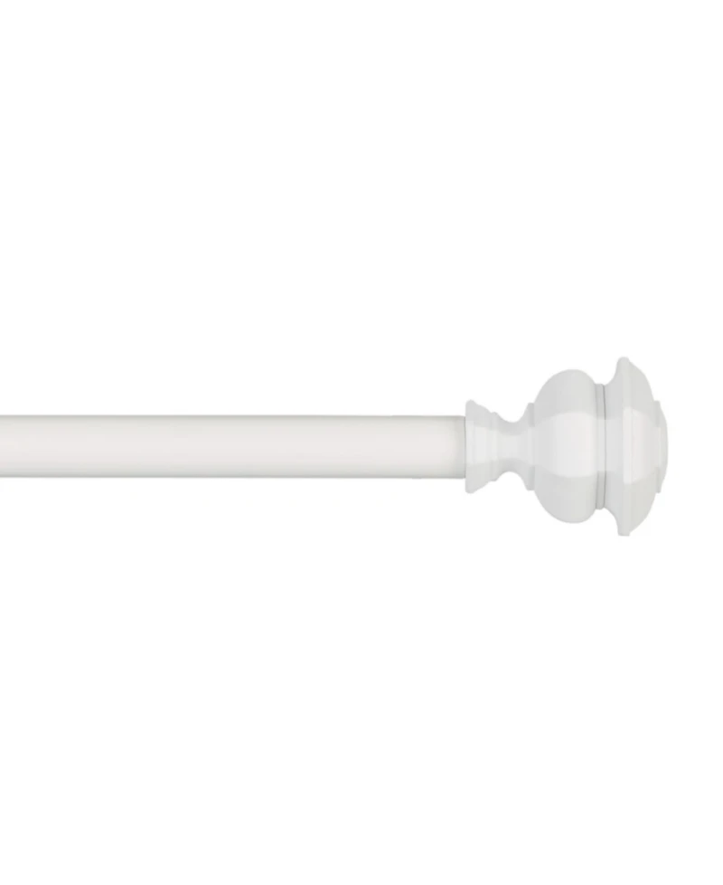 Lauren Ralph Welford 1" Adjustable Window Curtain Rod and Finial 23 Piece Set, 66"-120"