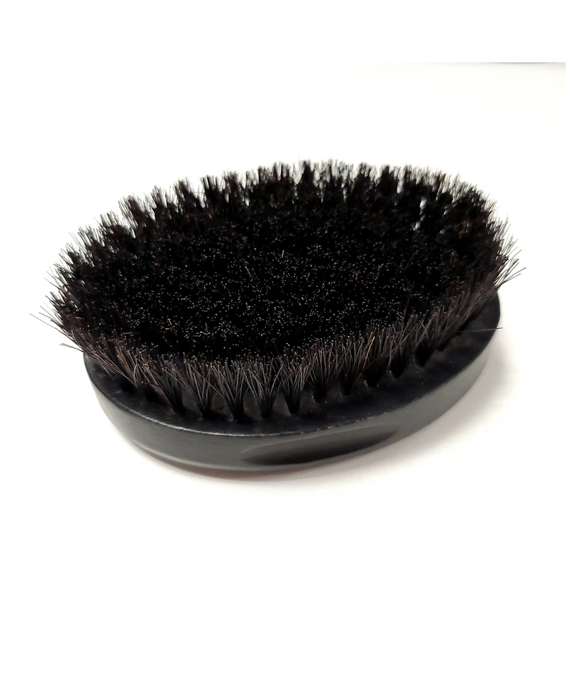 StyleCraft Professional Barber Oval Military-Inspired Hair Brush 100% Natural Boar Bristles with Wood Palm Handle