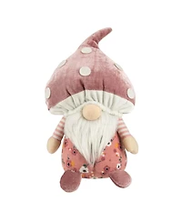Springtime Floral Mushroom Gnome, 10.5"