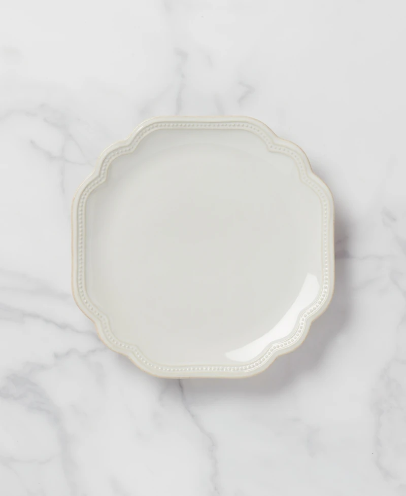 Lenox Dinnerware, French Perle Bead White Salad Plate