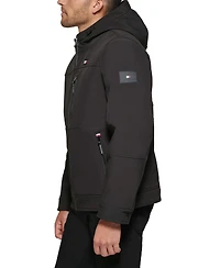 Tommy Hilfiger Men's Sherpa-Lined Softshell Hooded Jacket