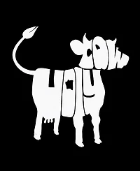 La Pop Art Men's Holy Cow Word Short Sleeve T-shirt