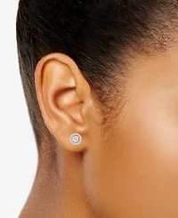 TruMiracle Diamond Halo Stud Earrings (1 ct. t.w.) in 14k White Gold