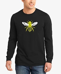 La Pop Art Men's Bee Kind Word Long Sleeves T-shirt