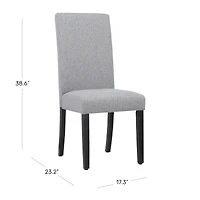 WestinTrends Upholstered Linen Fabric Dining Chair
