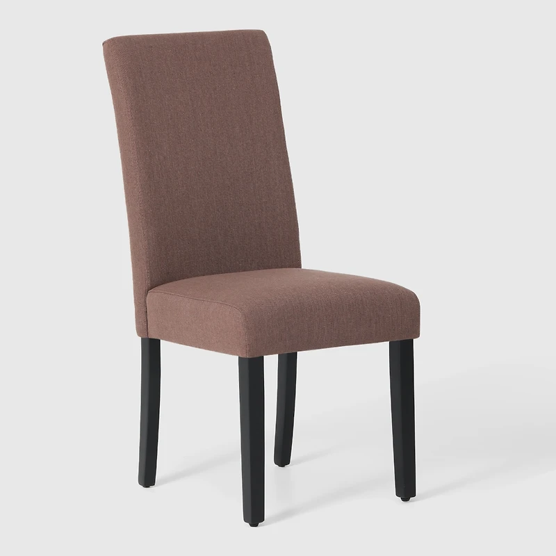 WestinTrends Upholstered Linen Fabric Dining Chair Set of 2