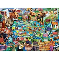 Masterpieces Usa Map of the National Parks - 100 Piece Jigsaw Puzzle