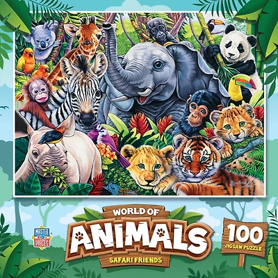 Masterpieces World of Animals - Safari Friends 100 Piece Jigsaw Puzzle