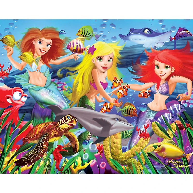 MasterPieces Kids Jigsaw Puzzle Set - Purple Glow 4-Pack 100 Pieces