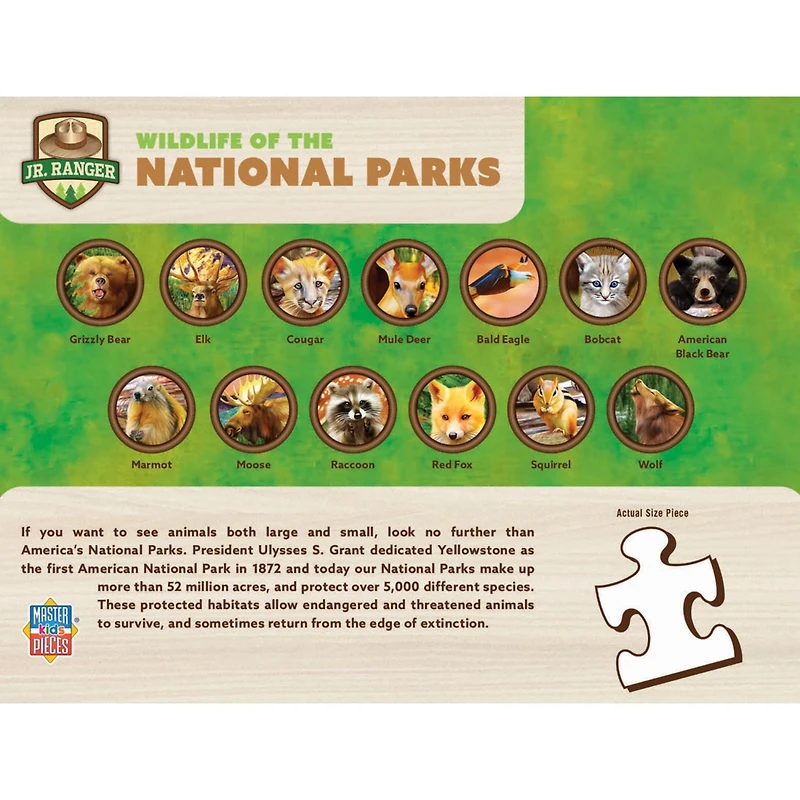 Masterpieces Wildlife of the National Parks - 100 Piece Jigsaw Puzzle