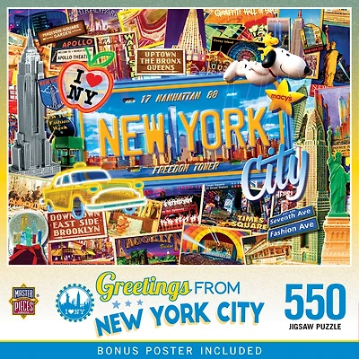 Masterpieces Greetings From New York - 550 Piece Jigsaw Puzzle