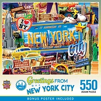 Masterpieces Greetings From New York - 550 Piece Jigsaw Puzzle