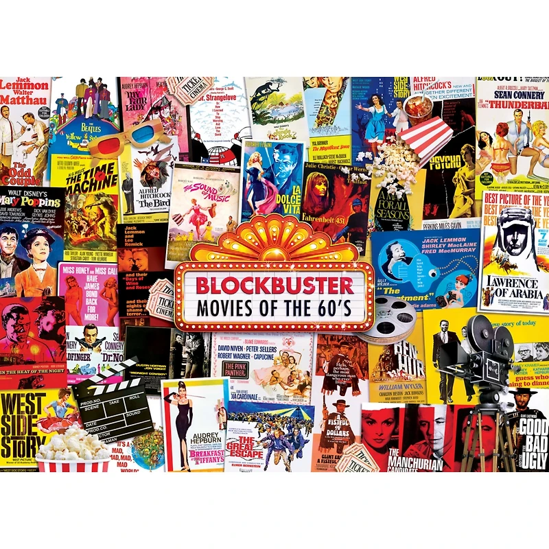 Masterpieces Flashbacks - Movie Posters 1000 Piece Jigsaw Puzzle