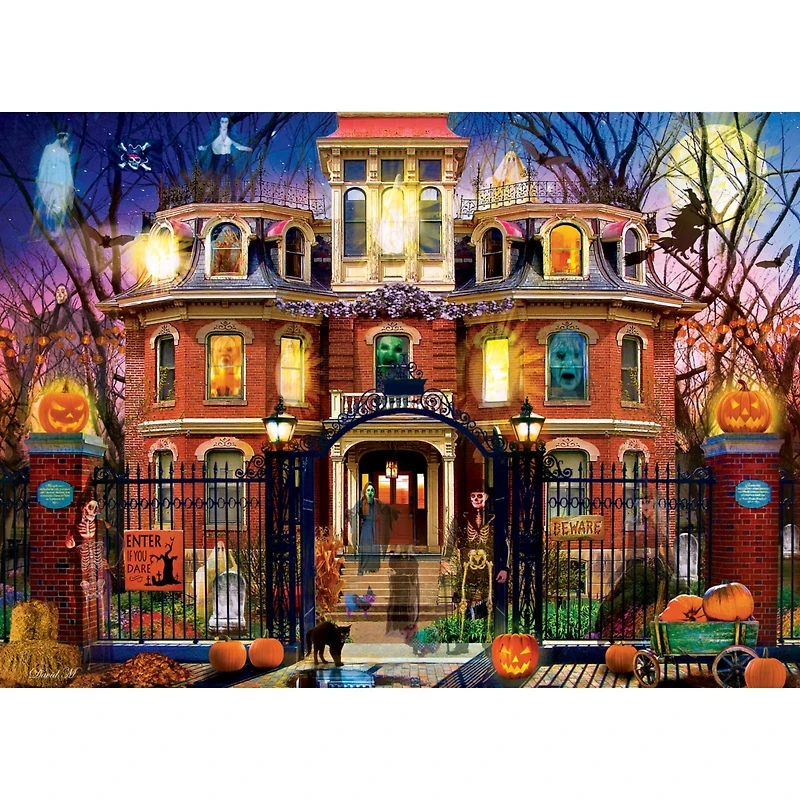 MasterPieces Glow in the Dark - Haunted House on the Hill 1000 Piece Puzzle