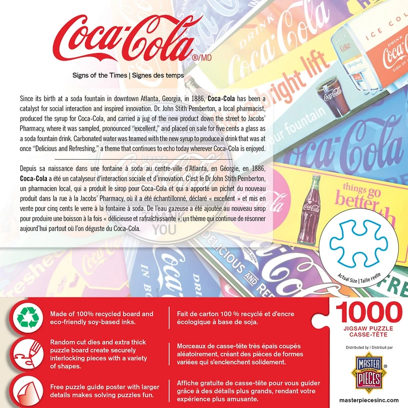 Masterpieces Coca-Cola - Signs of the Times 1000 Piece Jigsaw Puzzle