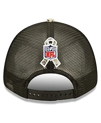 Men's New Era Black, Camo Arizona Cardinals 2022 Salute To Service 9FORTY Snapback Trucker Hat