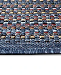 Liora Manne' Panel Stripe 1'11" x 7'6" Runner Outdoor Area Rug