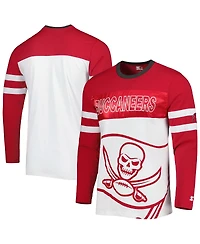 Men's Starter Red, White Tampa Bay Buccaneers Halftime Long Sleeve T-shirt