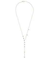 Wrapped Diamond Lariat Choker Necklace (1/4 ct. t.w.) in 10k Gold, 14" + 2" extender, Created for Macy's