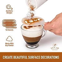 Plastic Stencils for Latte Art 16-Pc.