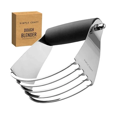 Stainless Steel Pastry Dough Cutter with Comfortable Grip Handle