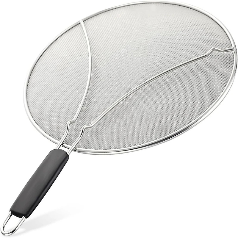 Large Splatter Screen for Frying Pan (13") - Stainless Steel Grease Guard