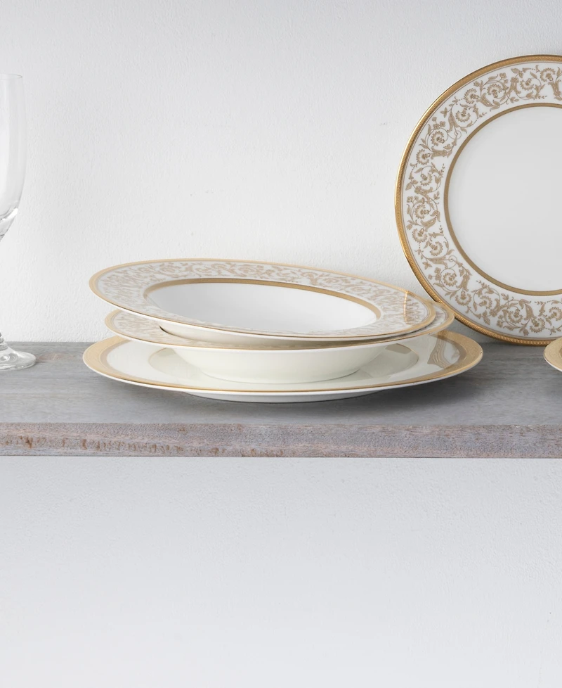 Noritake Summit Gold Set of 4 Soup Bowls, Service For 4