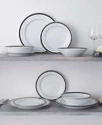 Noritake Austin Platinum 12-Piece Dinnerware Set, Service for 4