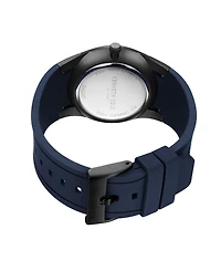 Kenneth Cole New York Men's Modern Classic Blue Silicone Strap Watch 42mm