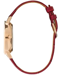 Olivia Burton Women's Multifunction Burgundy Leather Strap Watch 34mm