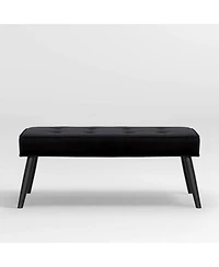 WestinTrends Velvet Tufted Bedroom Bench for Living Room & Entryway