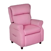 Qaba Kids Recliner Adjustable Armchair Sofa, Soft Sponge Cushion , Pink