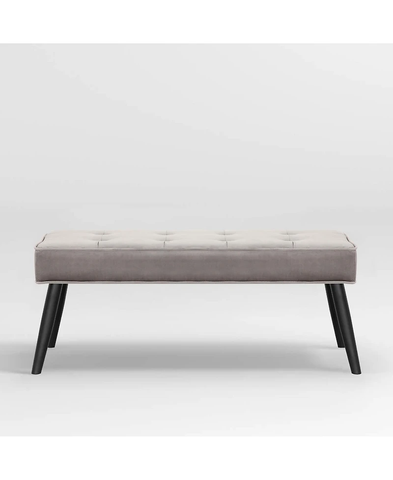 WestinTrends Velvet Tufted Bedroom Bench for Living Room & Entryway