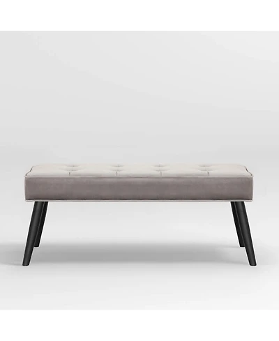 WestinTrends Velvet Tufted Bedroom Bench for Living Room & Entryway