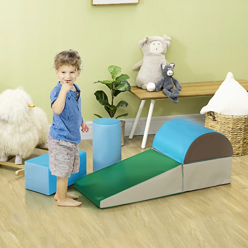 Soozier 5 Piece Climb and Crawl Activity Playset Soft for Child Learning Toy