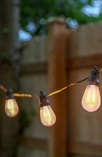 Brightech Solar Led Flame Bulb Halloween Holiday String Lights - 5W, 27 Ft, 2700K