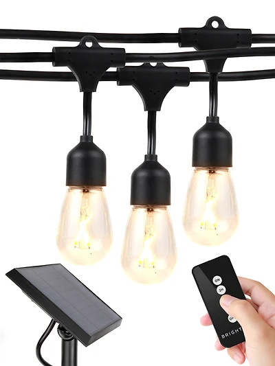 Ambience Pro 27 ft. Outdoor Solar Led String lights with Remote
