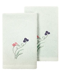 Linum Home Turkish Cotton Stella Embellished 2-Pc. Fingertip Towel Set