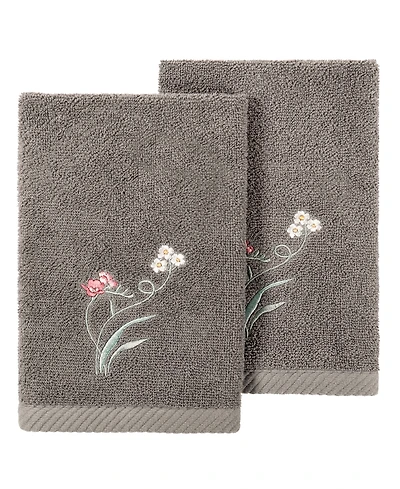 Linum Home Turkish Cotton Stella Embellished 2-Pc. Fingertip Towel Set