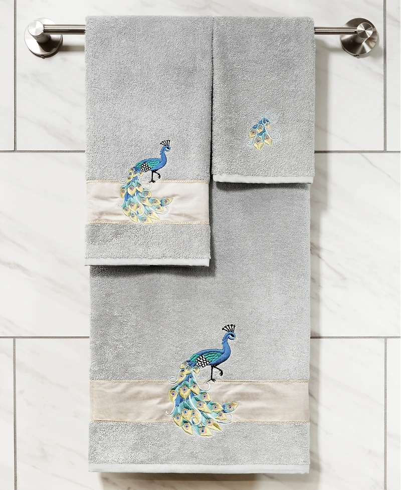 Linum Home Turkish Cotton Penelope Embellished 2-Pc. Hand Towel Set