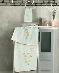 Linum Home Turkish Cotton Mariposa Embellished 2-Pc. Bath Towel Set