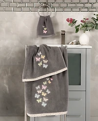 Linum Home Turkish Cotton Mariposa Embellished -Pc. Bath Towel Set